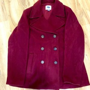 Maroon Pea Coat
